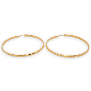 Italian 14k Gold Hoop Earrings