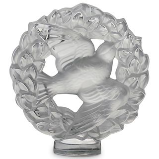 Lalique Dove Crystal Paperweight