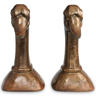 Antique Bronze Duck Bookends