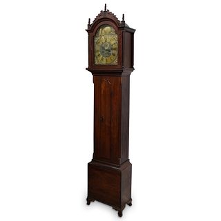 Antique New England Cherry Tall Case Clock