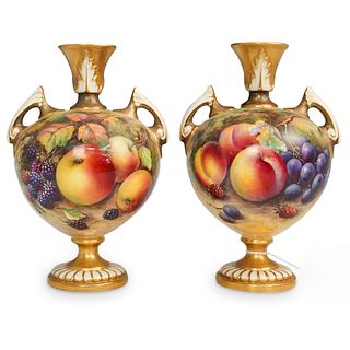Pair of Royal Worcester Amphora's