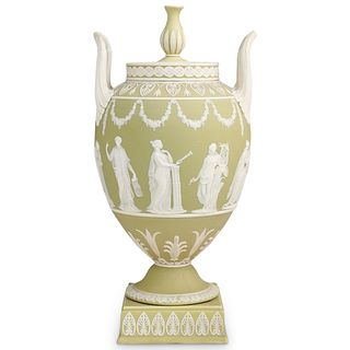 Wedgwood Green Jasperware Urn