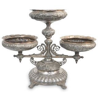 Large Silver Plated Epergne Centerpiece