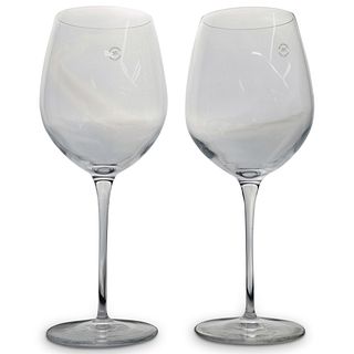 Pair Of Tiffany and Co. Wine Glasses
