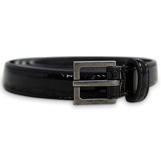 Saint Laurent Paris Patent Leather Belt