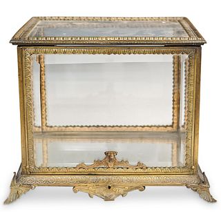 Antique French Bronze & Glass Tantalus Box
