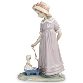 Lladro "Pulling Dolls Carriage" #5044 Figurine