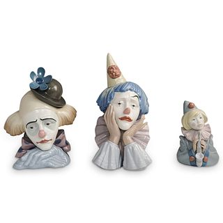 Lladro "Clowns" Porcelain Figurine Grouping Set