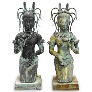 Large Guan Yin Bronze Sculptures