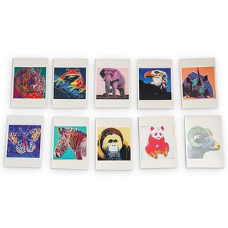(10 Pc) Andy Warhol "Endangered Species" Postcard Portfolio