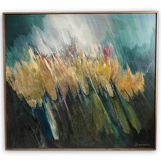 Sproul Signed Abstract Oil Painting