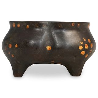 Japanese Incense Burner Bronze Bowl