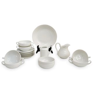 (18 Pc) Limoges White Porcelain Grouping Set