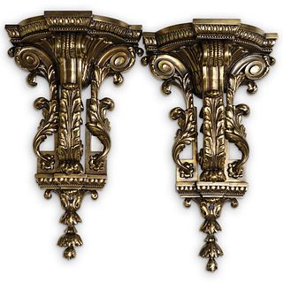 Pair of Ornate Metal Brackets