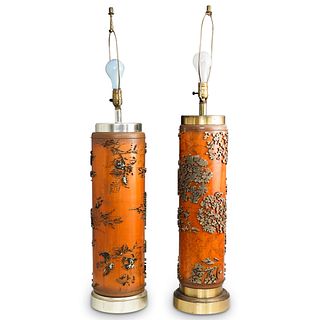(2Pc) Converted Wallpaper Roller Lamp