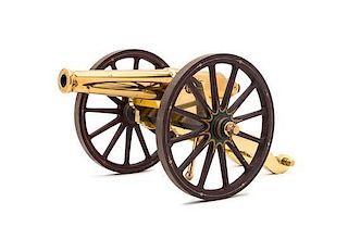 * A Brass and Iron Model of a Cannon, Length 19 inches.