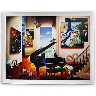Ferjo "Lovers Song" Signed Giclee on Canvas