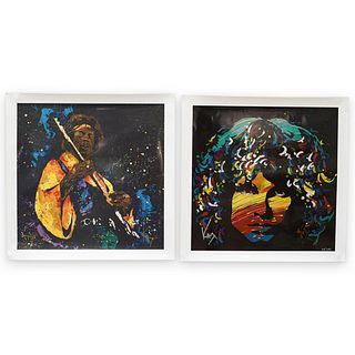 (2 Pc) Signed Kat Limited Edition Lithographs