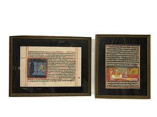 Lot of 2 Indian Miniature Painting. 
