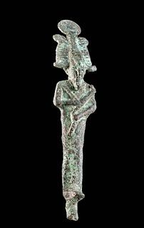 Fine Egyptian Leaded Bronze Osiris Figurine