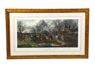 * Two English Fox Hunting Plates, AFTER JOHN STURGESS, Height of image 19 3/4 x width 42 inches.