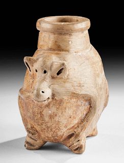 Maya Pottery Poison Jar - Monkey Form