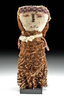 Chancay Textile and Reed Mother & Child Doll
