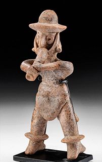 Colima Pottery Standing Flute Player Whistle