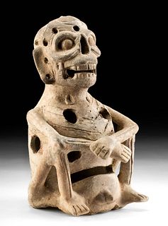 Aztec Pottery Defleshed Figural Incensario w/ TL Report
