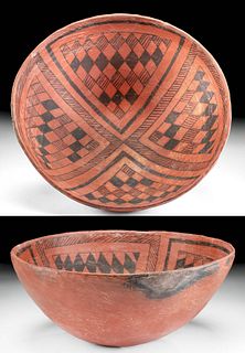 Published Puebloan Pinedale Pottery Checkerboard Bowl