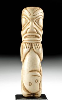 Early 20th C. Haida / Tlingit Bone Fishing Totem
