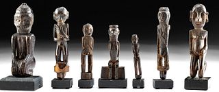 19th C. Indonesian Dayak Wood Guardian Figures (7)