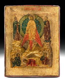 19th C. Russian Icon - The Transfiguration