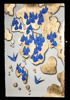 A. Vavilina Mixed Media w/ Gold Leaf - Butterflies 2021