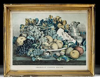 Framed Currier & Ives - American Choice Fruits, 1869