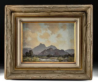 Mid 20th C. Bill Freeman Painting - Western Landscape