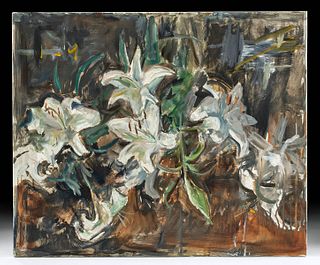 William Draper Painting - White Lilies, 1999