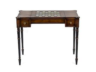 A William IV Mahogany Game Table, Height 29 1/4 x width 36 x depth 20 inches.