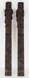 (2) 19th C. Architectural Figural Panels
