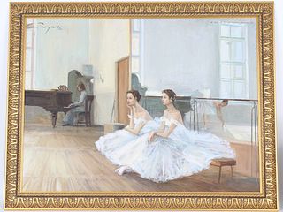 Seymour, Signed Painting of Ballerinas