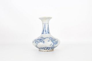 Chinese Blue & White Dragon Vase, Kangxi Mark