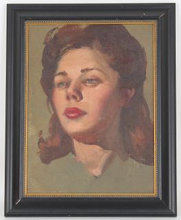 Edward Leonard (1901 - 1968) Portrait of a Woman