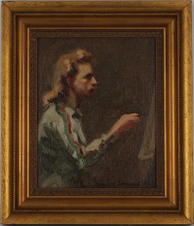 Edward Leonard (1901 - 1968) Artist Self Portrait