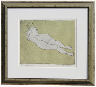 Irving Amen (NY, FL 1918 - 2011) "Nude #3"