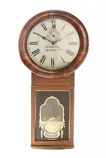 A Victorian Rosewood Regulator Clock, E. DRAKE, HALIFAX, Height 35 inches.
