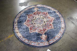 POWER-LOOMED PERSIAN STYLE ROUND RUG