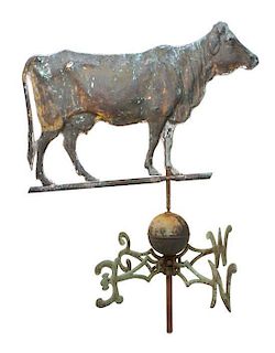 * An American Metal Weather Vane, Height 36 3/4 x width 27 inches.