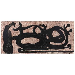 JOAN MIRÓ, Étincelles, Firmada en plancha, Litografía s/n, 38 x 83 cm | JOAN MIRÓ, Étincelles, Signed on plate, Lithograph, 14.9 x 32.6" (38 x 83 cm)