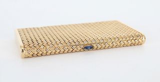 Boucheron, 18K Gold Woven Pattern Cigarette Case