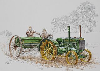 Basil Smith (B. 1925) "John Deere Tractor Model D"